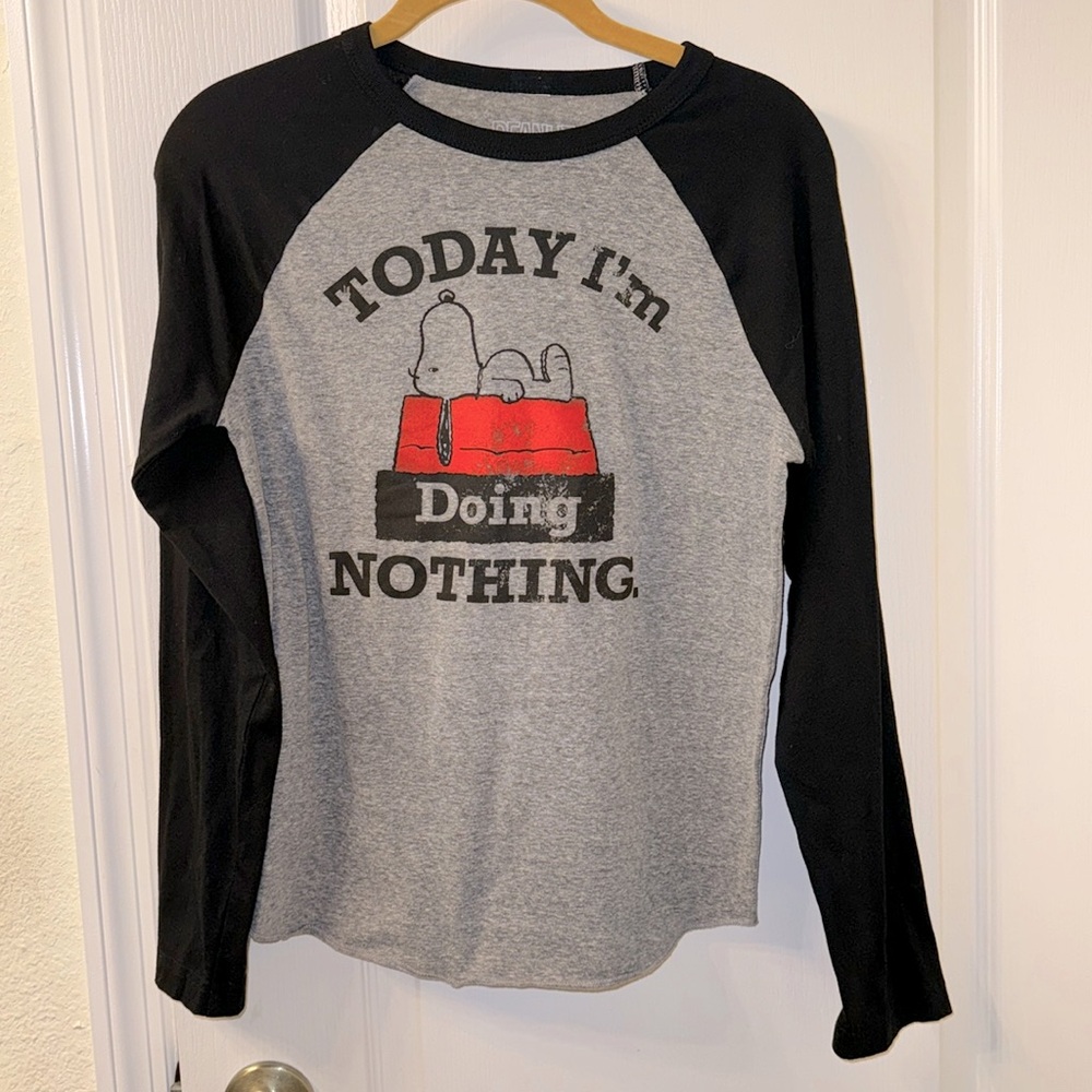 Peanuts Mens Long Sleeve Tee Size L